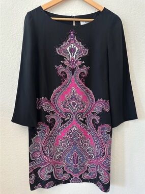 Tibi Silk Mini Shift Dress Paisley Print - Large - $289